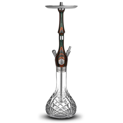 Mr.Wood Classic Elegant Green Kesme Şişeli Nargile