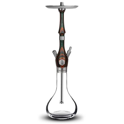 Mr.Wood Classic Elegant Green Şeffaf Şişeli Nargile