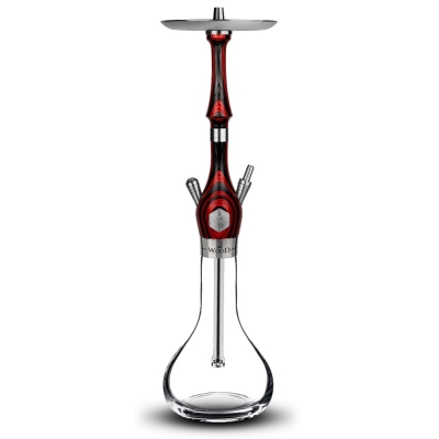 Mr.Wood Classic Elegant Red Şeffaf Şişeli Nargile